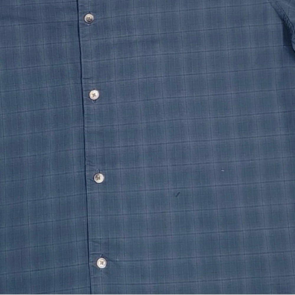 Calvin Klein Men's Slim Fit Long Sleeve Button Down Dress Shirts Navy Blue Sz M - Picture 8 of 9